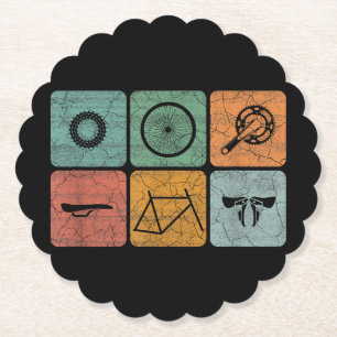 Dessous-de-verre En Papier Vélo Cyclisme Vintage Pièces de vélo Cadeaux cycli