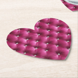 Dessous-de-verre En Papier Velours Luxe Glam Rose Faux