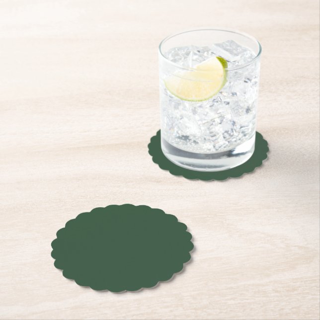 Dessous-de-verre En Papier Vert Pin (En situation)