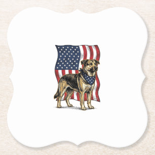 Dessous-de-verre En Papier Vêtement vectoriel de chemise de drapeau de chien