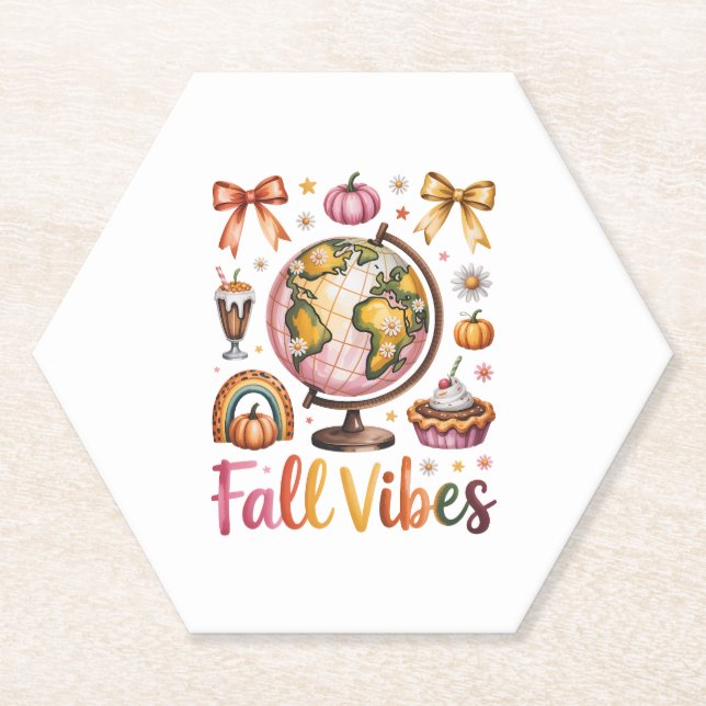 Dessous-de-verre En Papier Vibes d'automne (Devant)