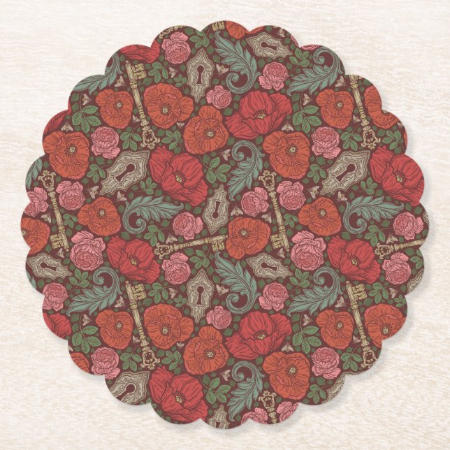 Dessous-de-verre En Papier Victorian Steampunk Old Lock (Devant)