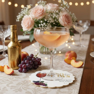 Dessous-de-verre En Papier Vin avant les voeux  Mariage : dégustation de vins
