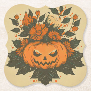 Dessous-de-verre En Papier Vintage/Halloween/Automne/citrouille