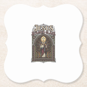 Dessous-de-verre En Papier Vitrail de Jésus Vitrail de la cathédrale Jésus 