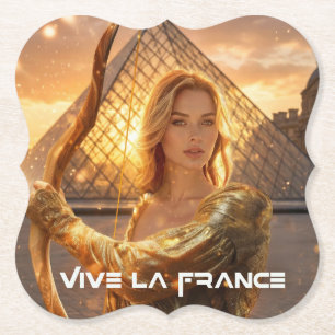 DESSOUS-DE-VERRE EN PAPIER VIVE LA FRANCE - PARIS
