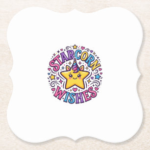 Dessous-de-verre En Papier Vœux de licorne Starcorn Impression commerciale à