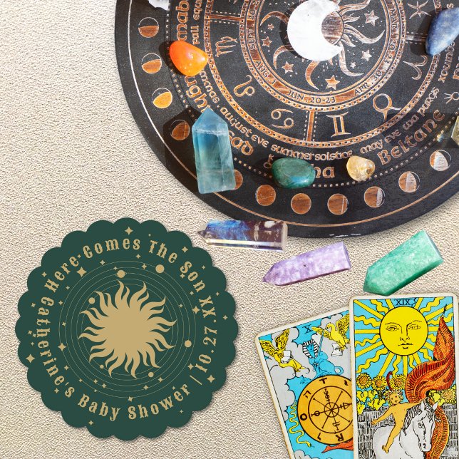 Dessous-de-verre En Papier Voici Le Fils | Baby shower céleste (Créateur téléchargé)