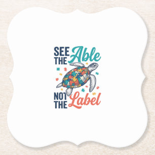Dessous-de-verre En Papier Voir le design du t-shirt de sensibilisation au pu