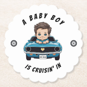 Dessous-de-verre En Papier Voiture Classique Voiture Baby Boy Cruisin' Dans D