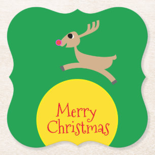 Dessous-de-verre En Papier Voler Reindeer