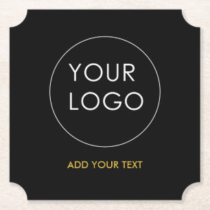 Dessous-de-verre En Papier Votre logo ici Entreprise Entreprise Entreprise No