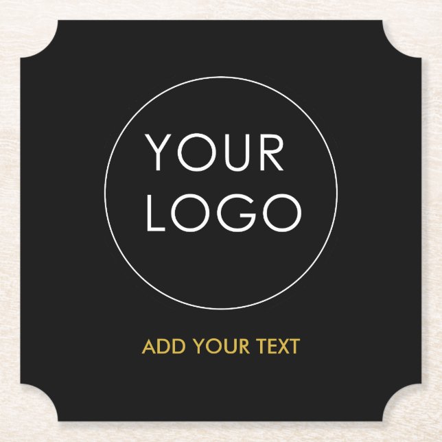 Dessous-de-verre En Papier Votre logo ici Entreprise Entreprise Entreprise No (Devant)