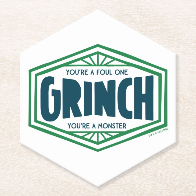 Dessous-de-verre En Papier Vous êtes un Grinch infect (Devant)