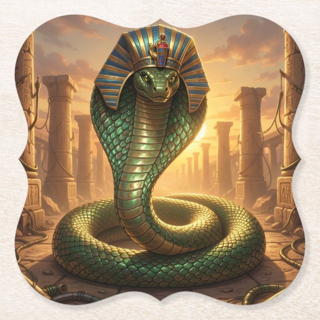 Dessous-de-verre En Papier Wadjet – Ägyptische Schlangengöttin´6 (Devant)