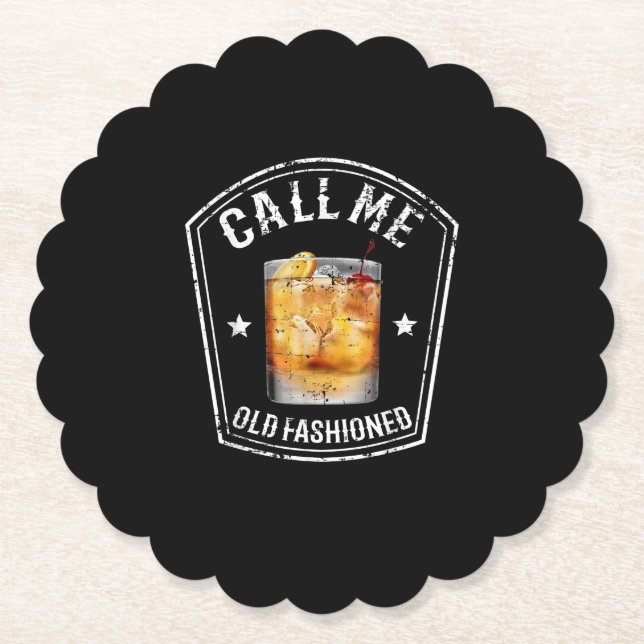 Dessous-de-verre En Papier Whiskey Calls Me Old Fashioned (Devant)
