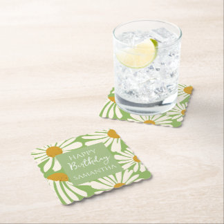 Dessous-de-verre En Papier White Daisy Blooms –  Floral  Garden Birthday 