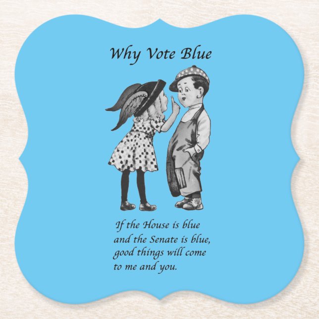 Dessous-de-verre En Papier Why Vote Blue in 2024 (Devant)