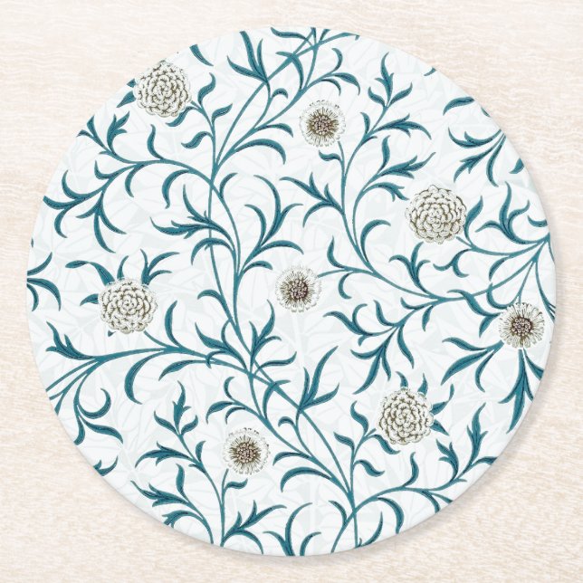 Dessous-de-verre en papier: WILLIAM MORRIS : FLORA (Devant)