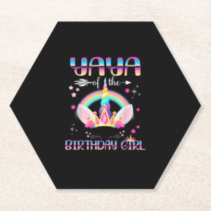 Dessous-de-verre En Papier Yaya Of The Birthday Girl Rainbow Unicorn Mères