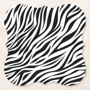 Dessous-de-verre En Papier Zebra Animal Skin Imprimer Motif-15391