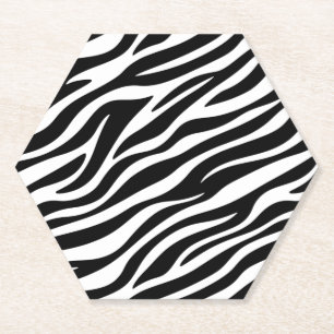 Dessous-de-verre En Papier Zebra Stripes Motif sans couture Poster de animal-