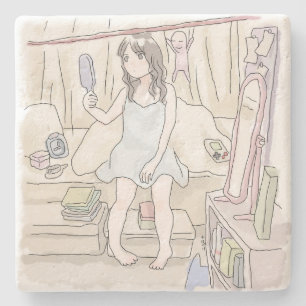 DESSOUS-DE-VERRE EN PIERRE さ に い な じ 姿 の 見