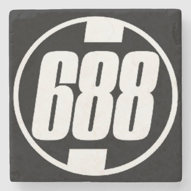 Dessous-de-verre En Pierre 688, Midtown Atlanta Marble Stone Dessous de verre (Devant)