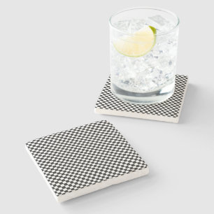 Dessous-de-verre En Pierre À damiers noir et blanc