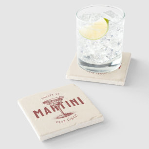 Dessous-de-verre En Pierre À la bonne heure Martini Bon Temps Cocktail Vintag