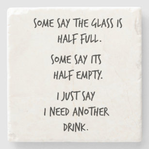 Articles Verre A Moitie Vide De Maison Decoration Zazzle Fr