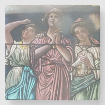 à travers l'affiche en verre