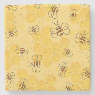 Dessous-de-verre En Pierre Abeille Bourdonnante Abeilles Mignonnes 