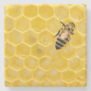 Dessous-de-verre En Pierre abeille et nid d'abeille
