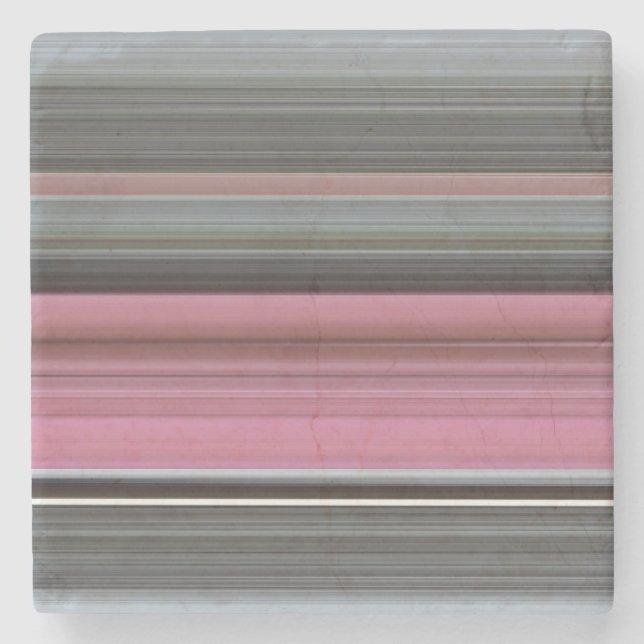Dessous-de-verre En Pierre Abstract #1: Rose et grey (Devant)