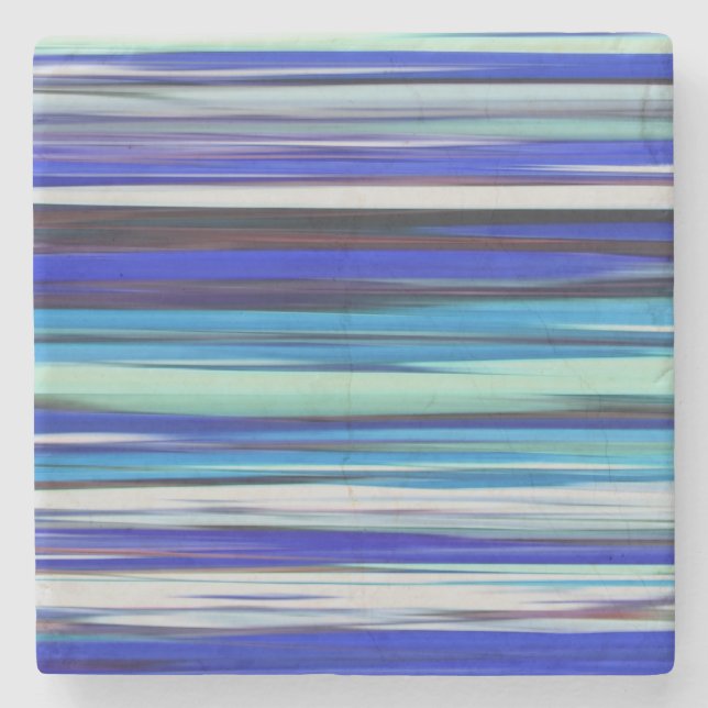 Dessous-de-verre En Pierre Abstract #2: Blue blur (Devant)