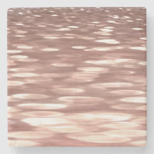 Dessous-de-verre En Pierre Abstract #3: Copper Rose Gold