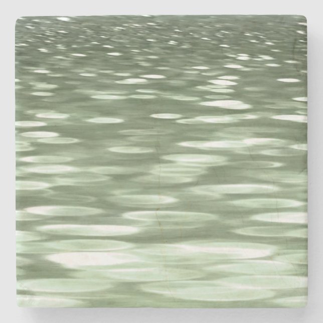 Dessous-de-verre En Pierre Abstract #3: Olive green blur (Devant)