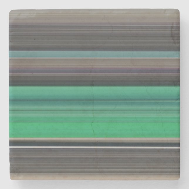 Dessous-de-verre En Pierre Abstrait #1 : Vert et gris (Devant)