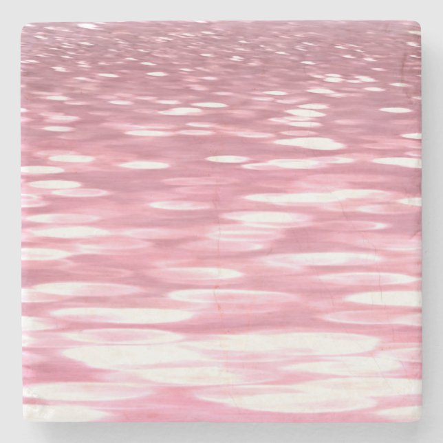 Dessous-de-verre En Pierre Abstrait #3 : Brillant rose (Devant)