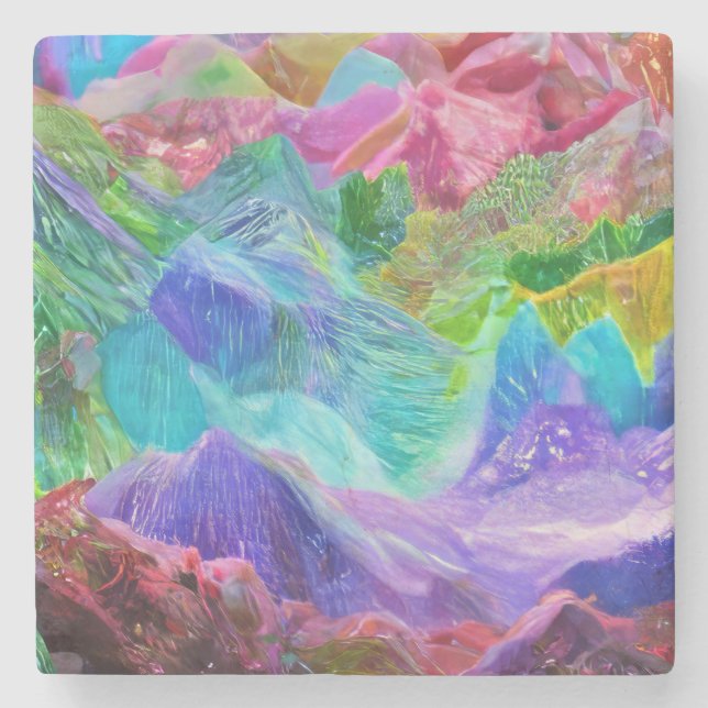 Dessous-de-verre En Pierre Abstrait de Crystal Mountain (Devant)