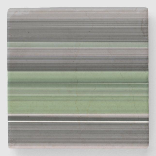 Dessous-de-verre En Pierre Abstrait n° 1 : vert olive et gris (Devant)