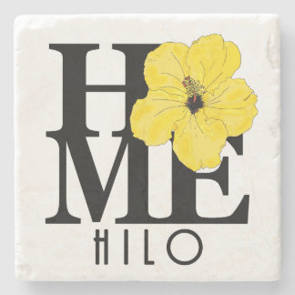 Dessous-de-verre En Pierre ACCUEIL Hilo Hawaii Hibiscus jaune