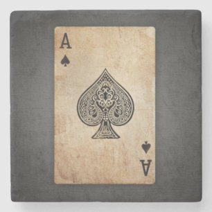 Dessous-de-verre En Pierre Ace of spades