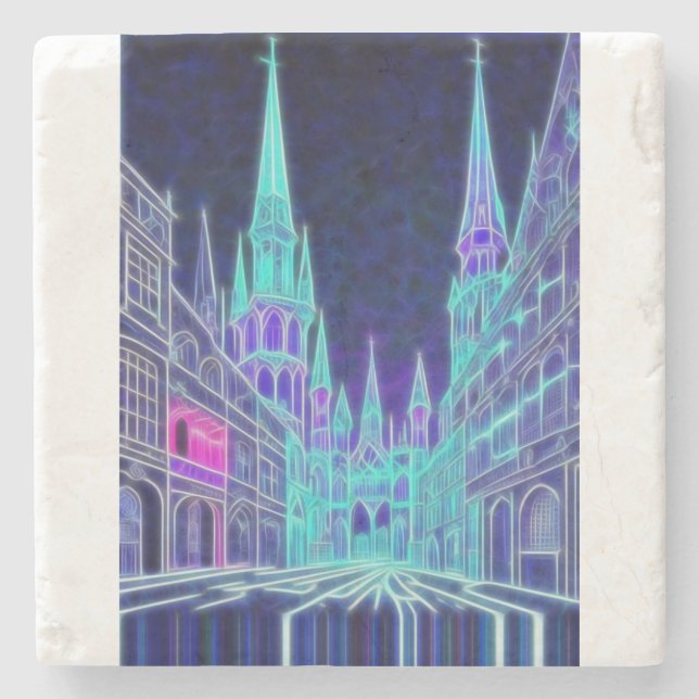 Dessous-de-verre En Pierre Acropole cintrante (Devant)