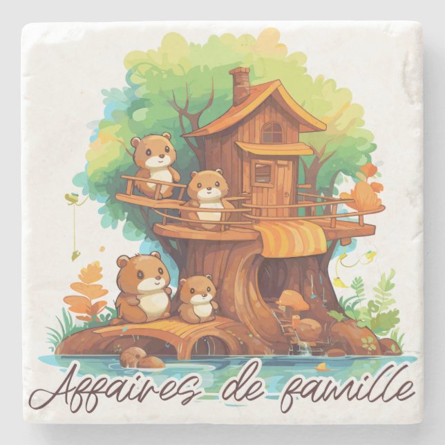 Dessous-de-verre En Pierre Affaires de famille (Devant)