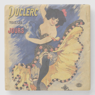Dessous-de-verre En Pierre Affiche française vintage Art Nouveau Danseuse