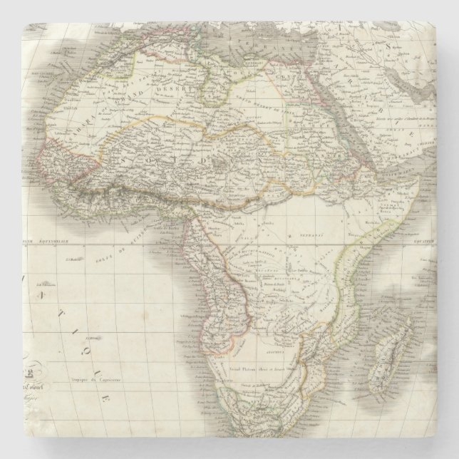 Dessous-de-verre En Pierre Afrique - l'Afrique (Devant)