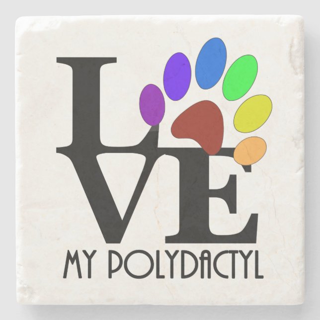 Dessous-de-verre En Pierre AIMER Mon Polydactyle (Devant)