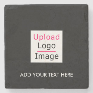 Dessous-de-verre En Pierre Ajouter votre logo et texte personnalisé Moderne B